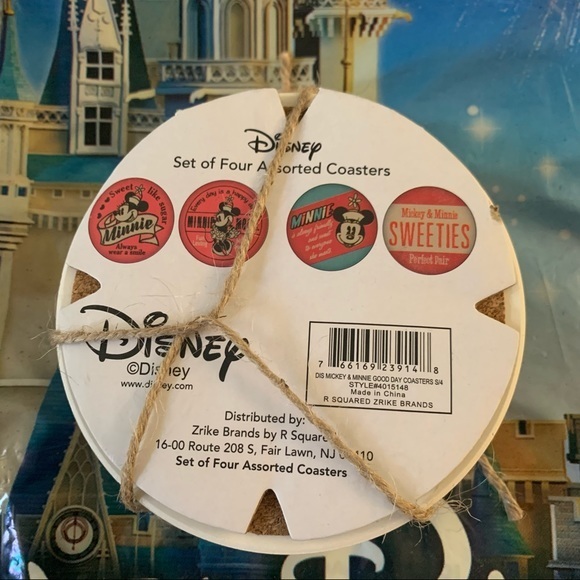 Disney Minnie Mouse Ceramic Coaster Set - Picture 8 of 8